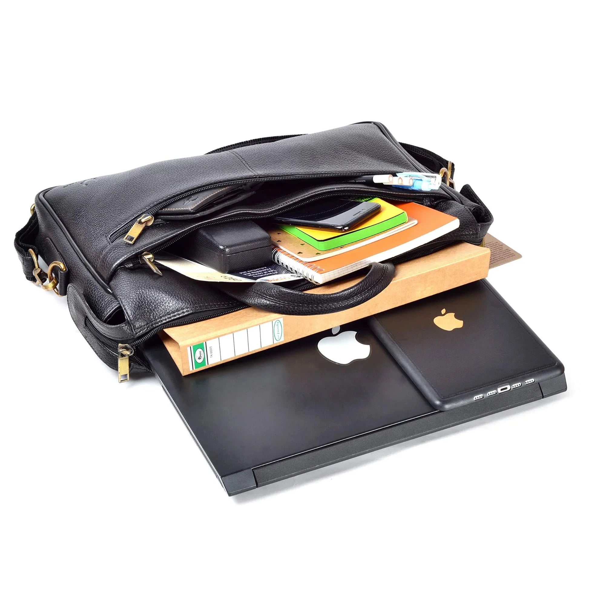 AXEL Leather Laptop Messenger Bag for Men - WILDHORN
