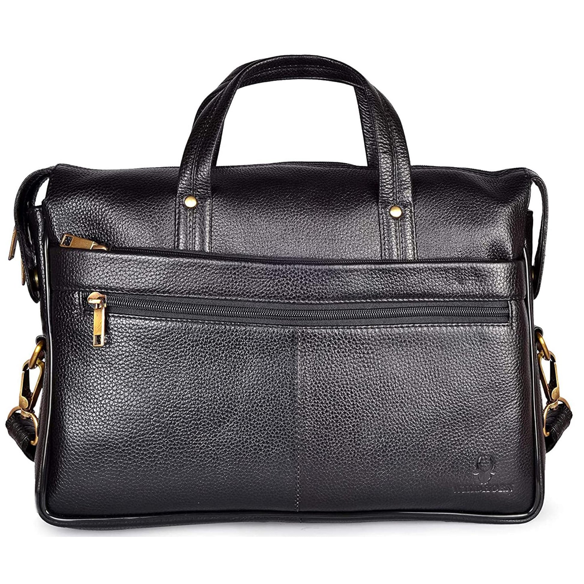 AXEL Leather Laptop Messenger Bag for Men - WILDHORN