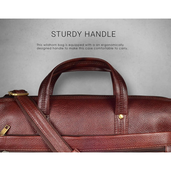 AXEL Leather Laptop Messenger Bag for Men - WILDHORN