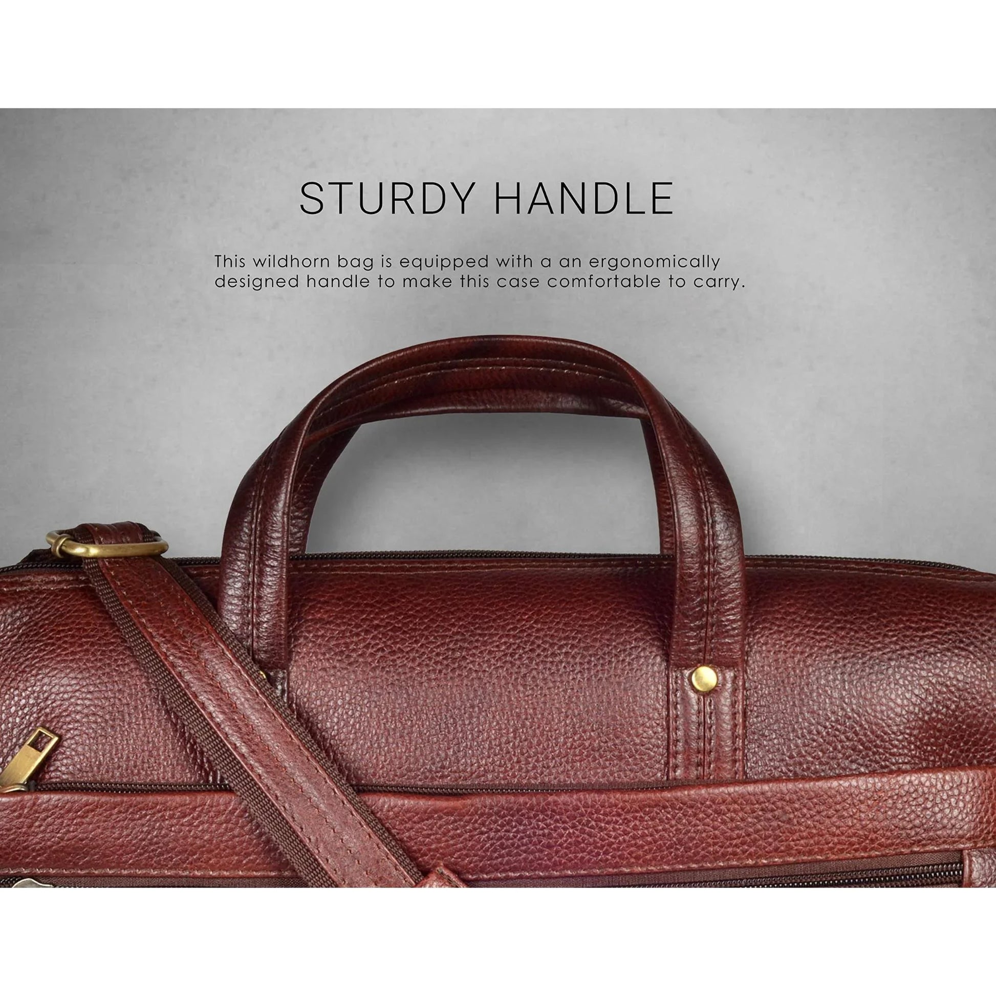 AXEL Leather Laptop Messenger Bag for Men - WILDHORN