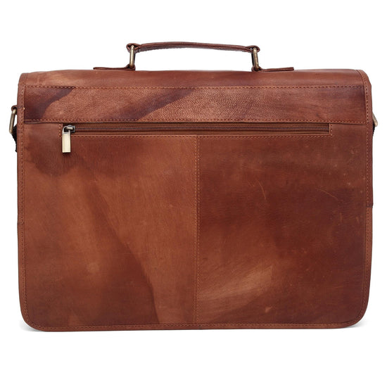 BARNSLEY Leather Laptop Messenger Bag for Men - WILDHORN