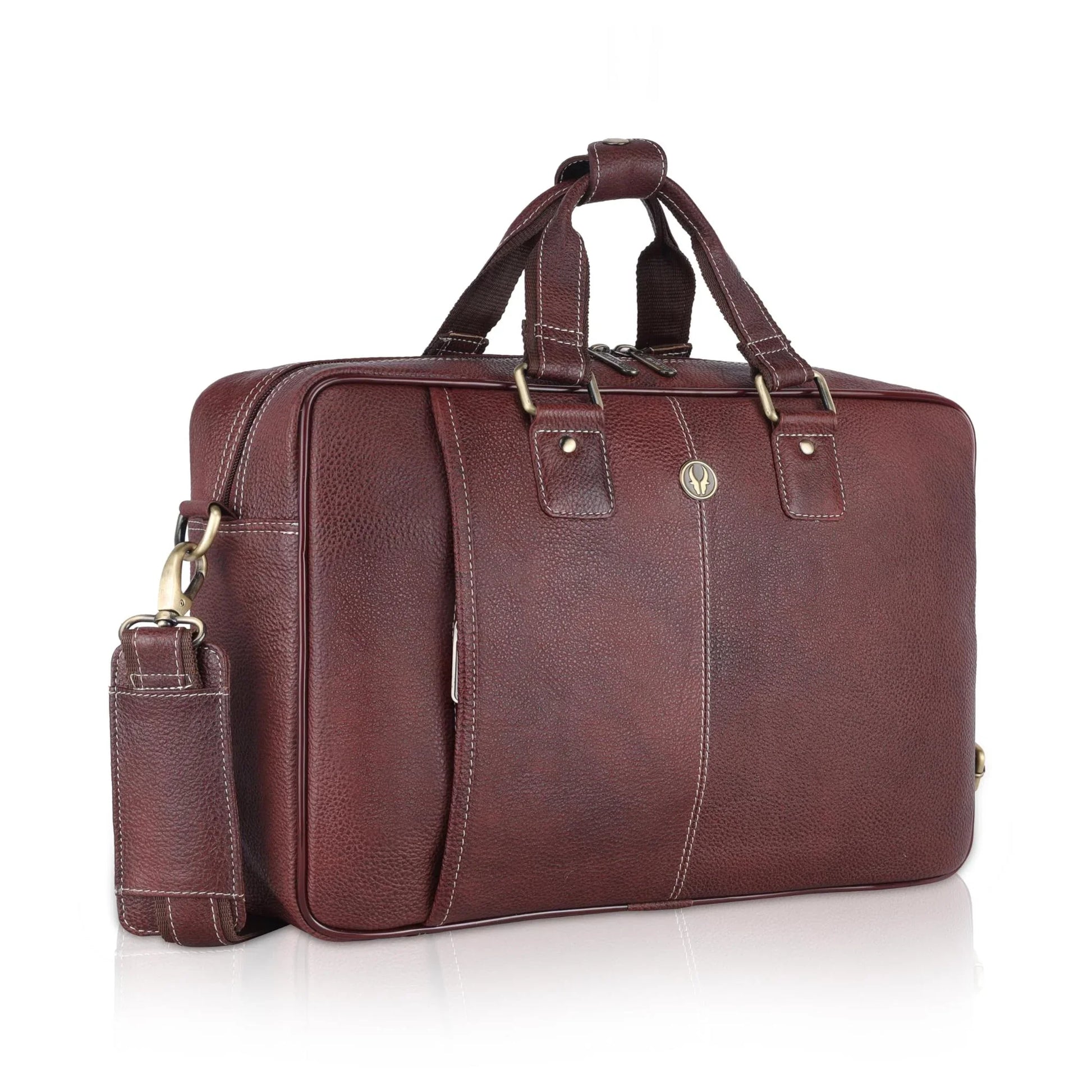 BELGRAVIA Leather Laptop Messenger Bag for Men - WILDHORN