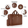 BELGRAVIA Leather Laptop Messenger Bag for Men - WILDHORN