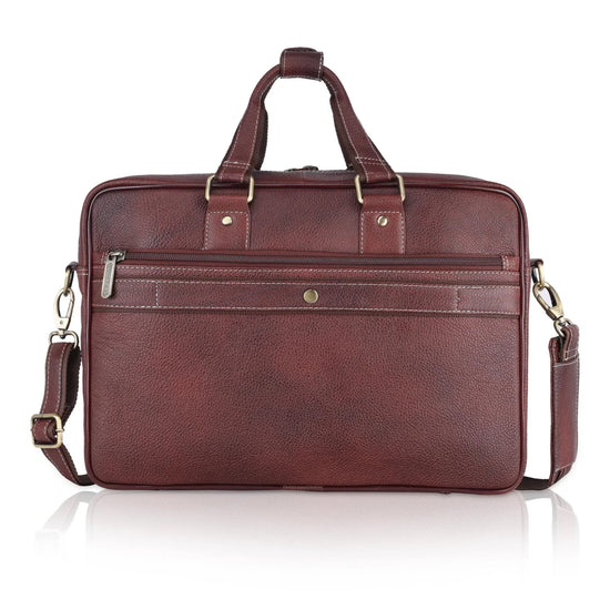 BELGRAVIA Leather Laptop Messenger Bag for Men - WILDHORN