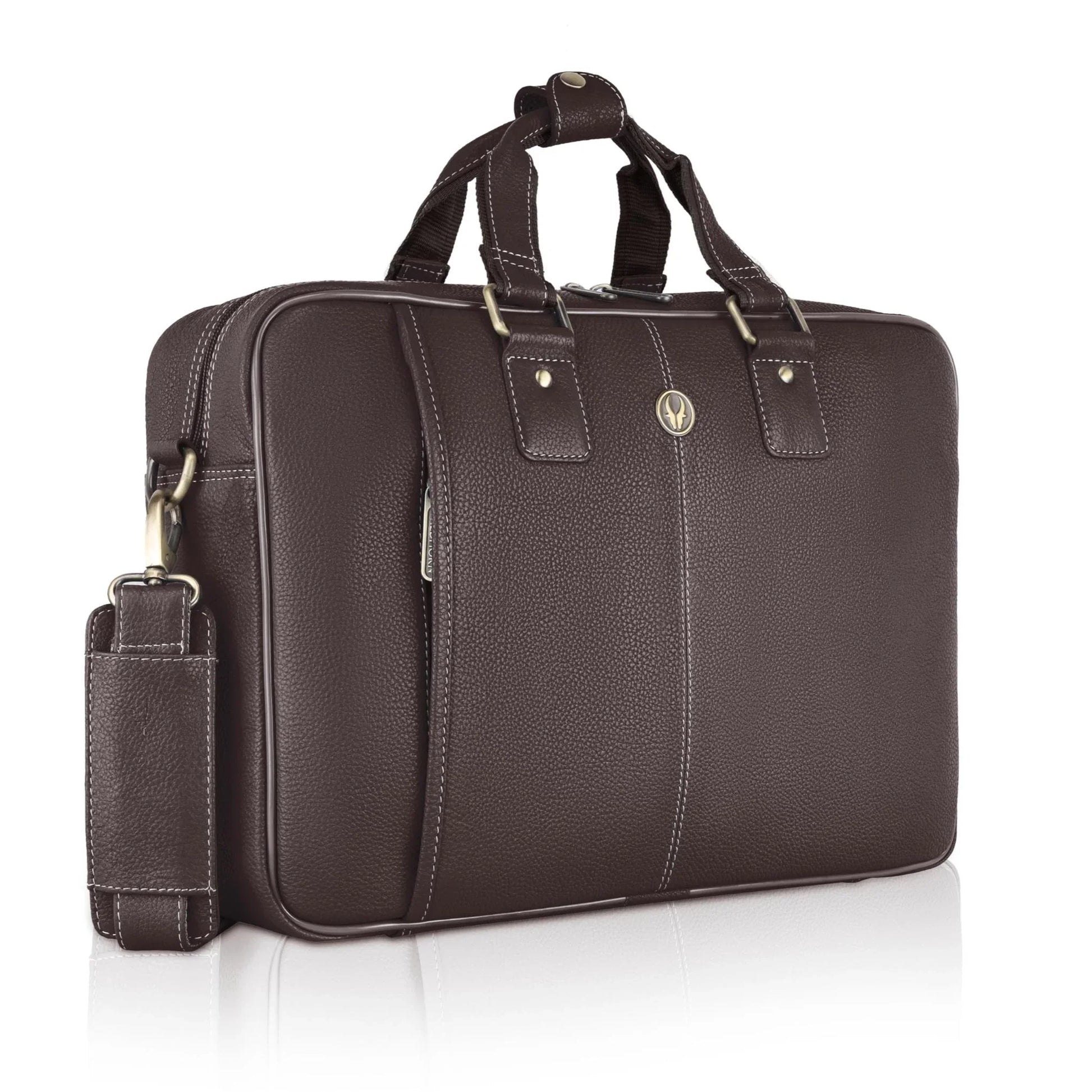 BELGRAVIA Leather Laptop Messenger Bag for Men - WILDHORN