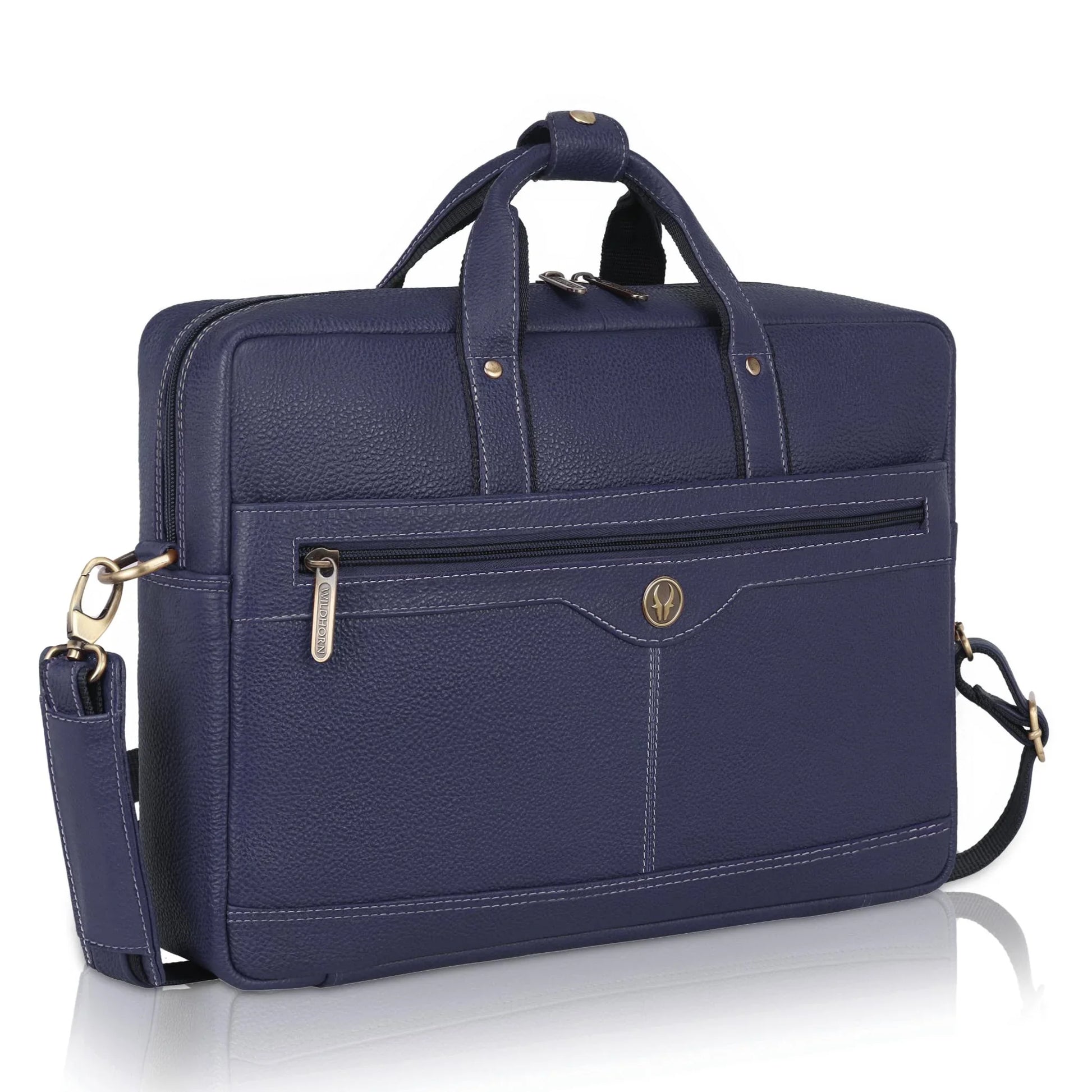 BEXLEY Leather Laptop Messenger Bag for Men - WILDHORN