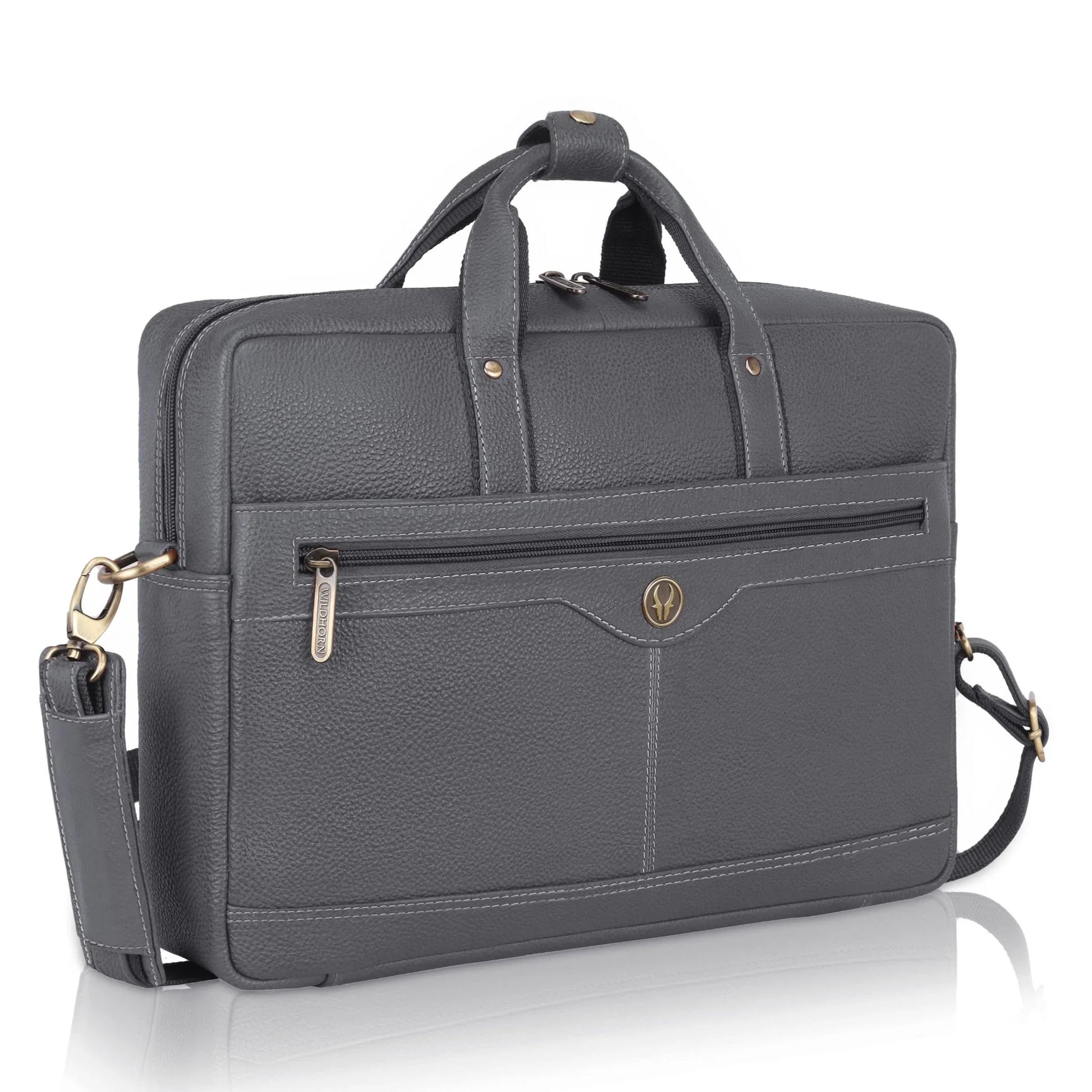 BEXLEY Leather Laptop Messenger Bag for Men - WILDHORN