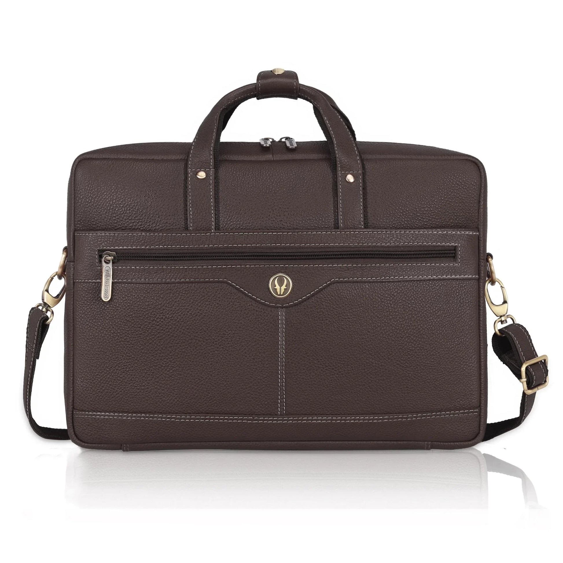 BEXLEY Leather Laptop Messenger Bag for Men - WILDHORN
