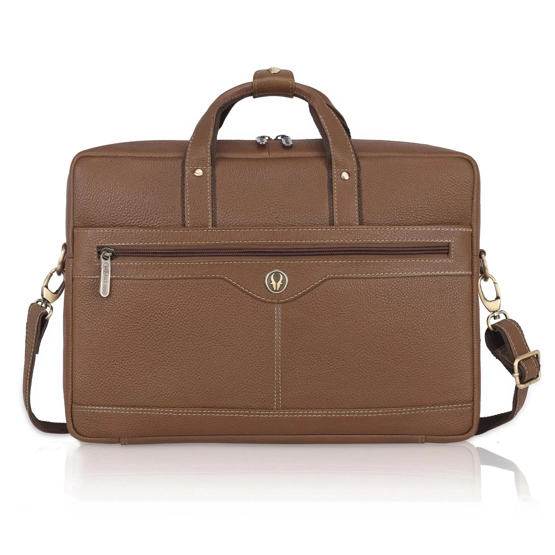 BEXLEY Leather Laptop Messenger Bag for Men - WILDHORN