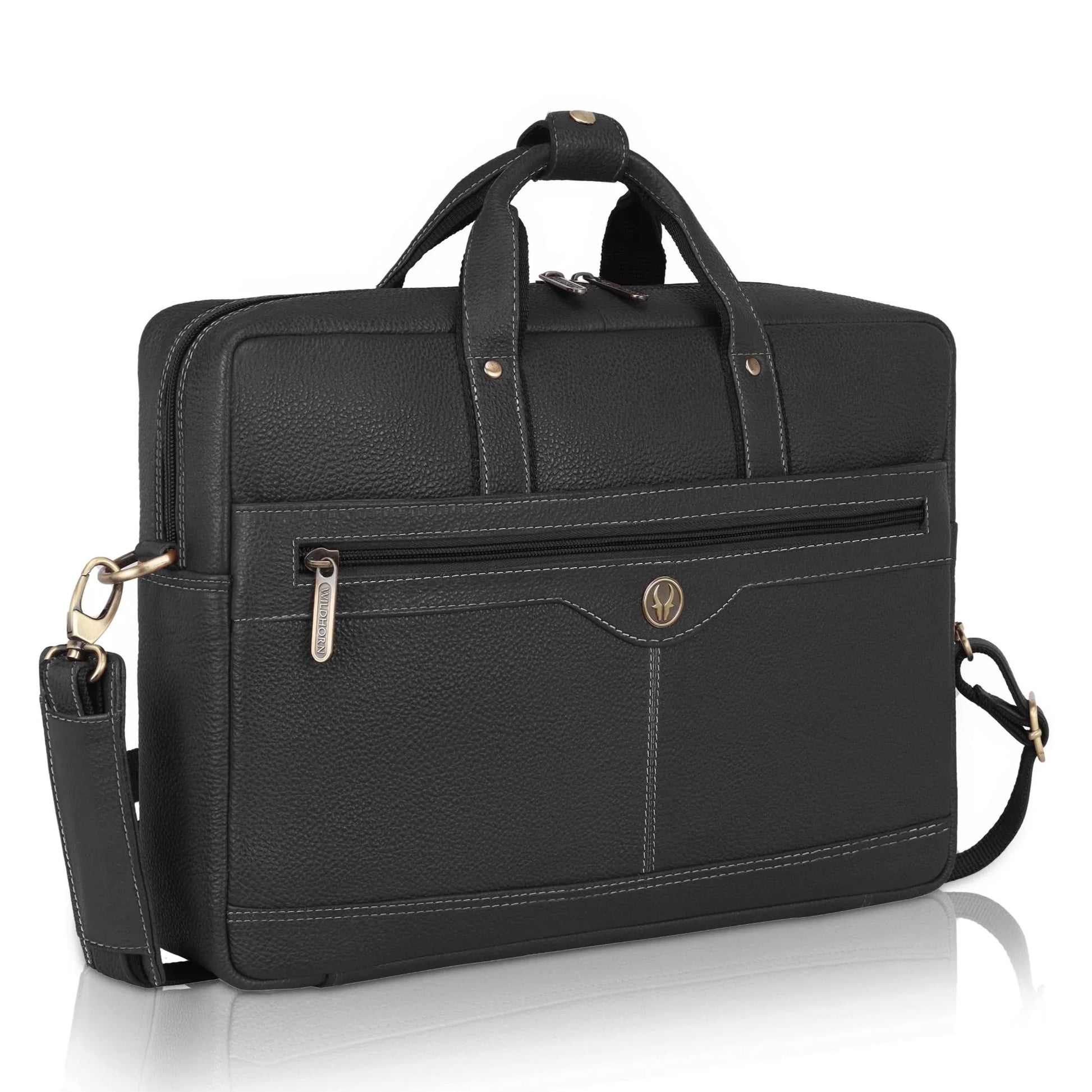 BEXLEY Leather Laptop Messenger Bag for Men - WILDHORN