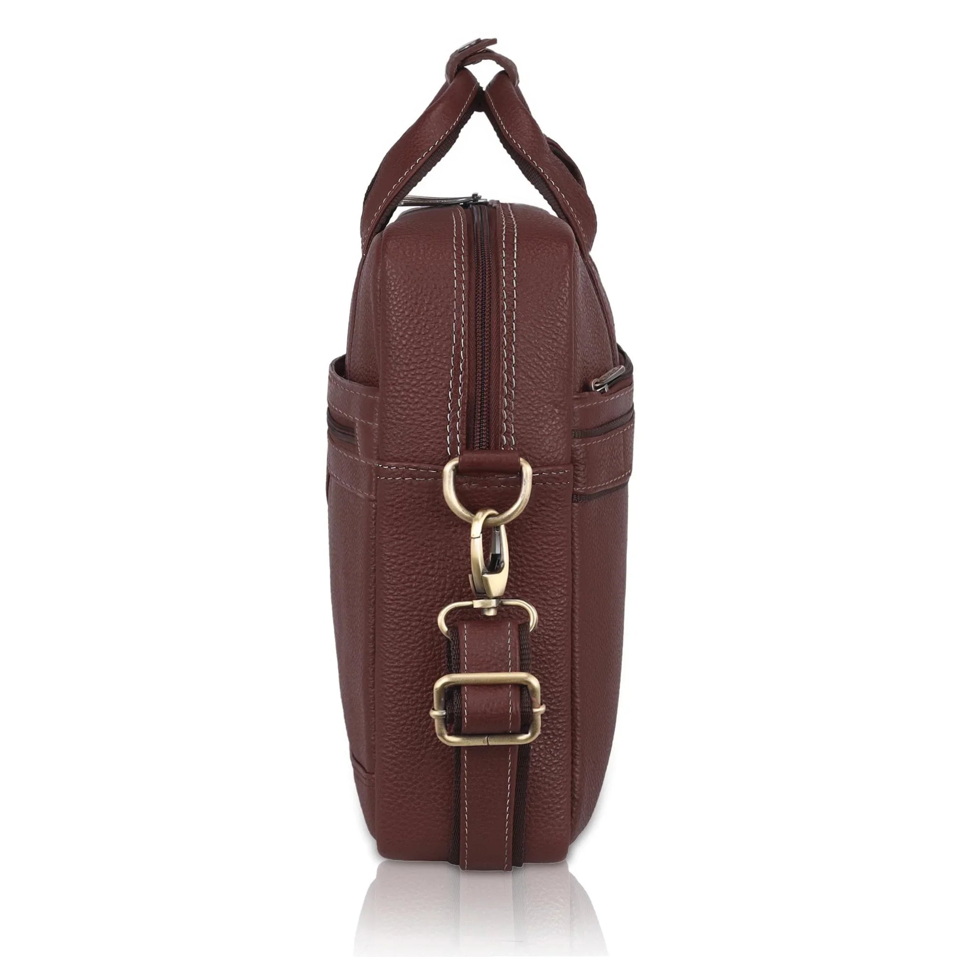 BEXLEY Leather Laptop Messenger Bag for Men - WILDHORN