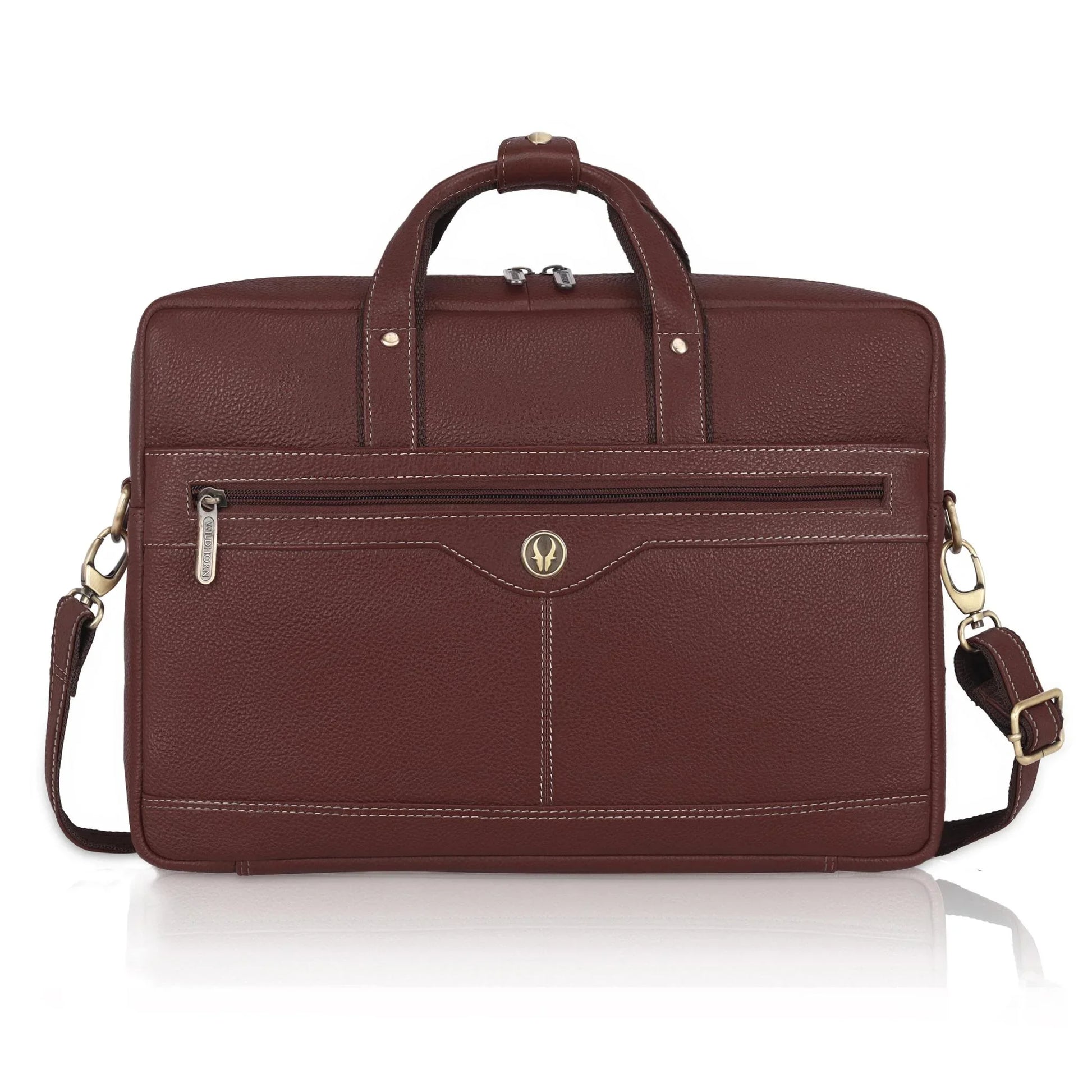 BEXLEY Leather Laptop Messenger Bag for Men - WILDHORN