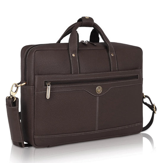 BEXLEY Leather Laptop Messenger Bag for Men - WILDHORN