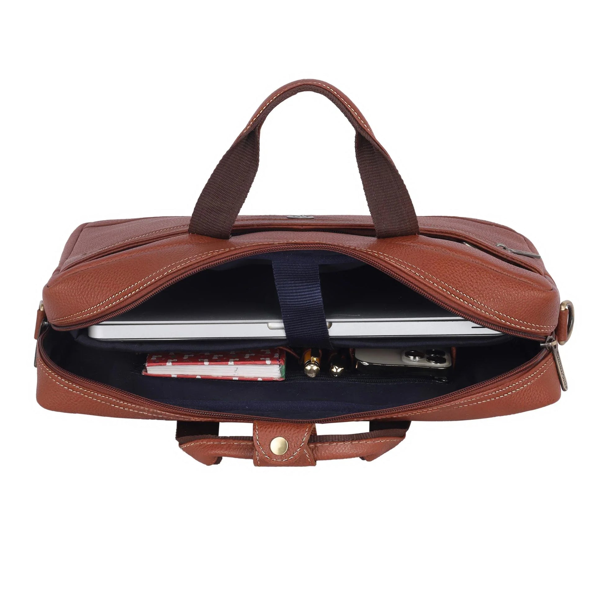 BEXLEY Leather Laptop Messenger Bag for Men - WILDHORN