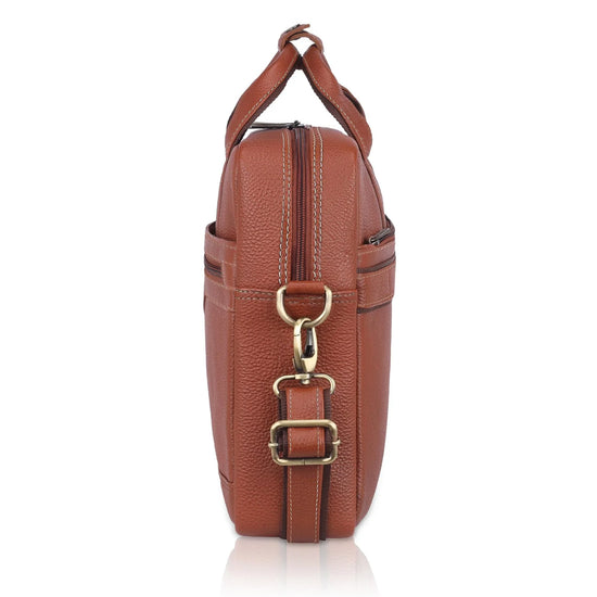 BEXLEY Leather Laptop Messenger Bag for Men - WILDHORN