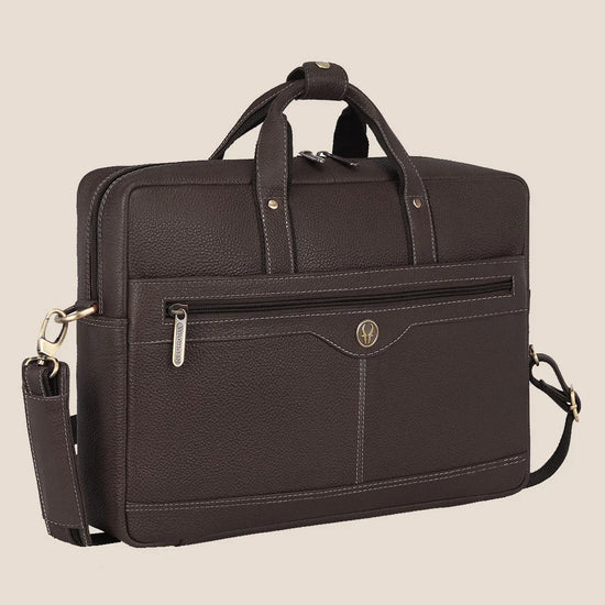 BEXLEY Leather Laptop Messenger Bag for Men - WILDHORN