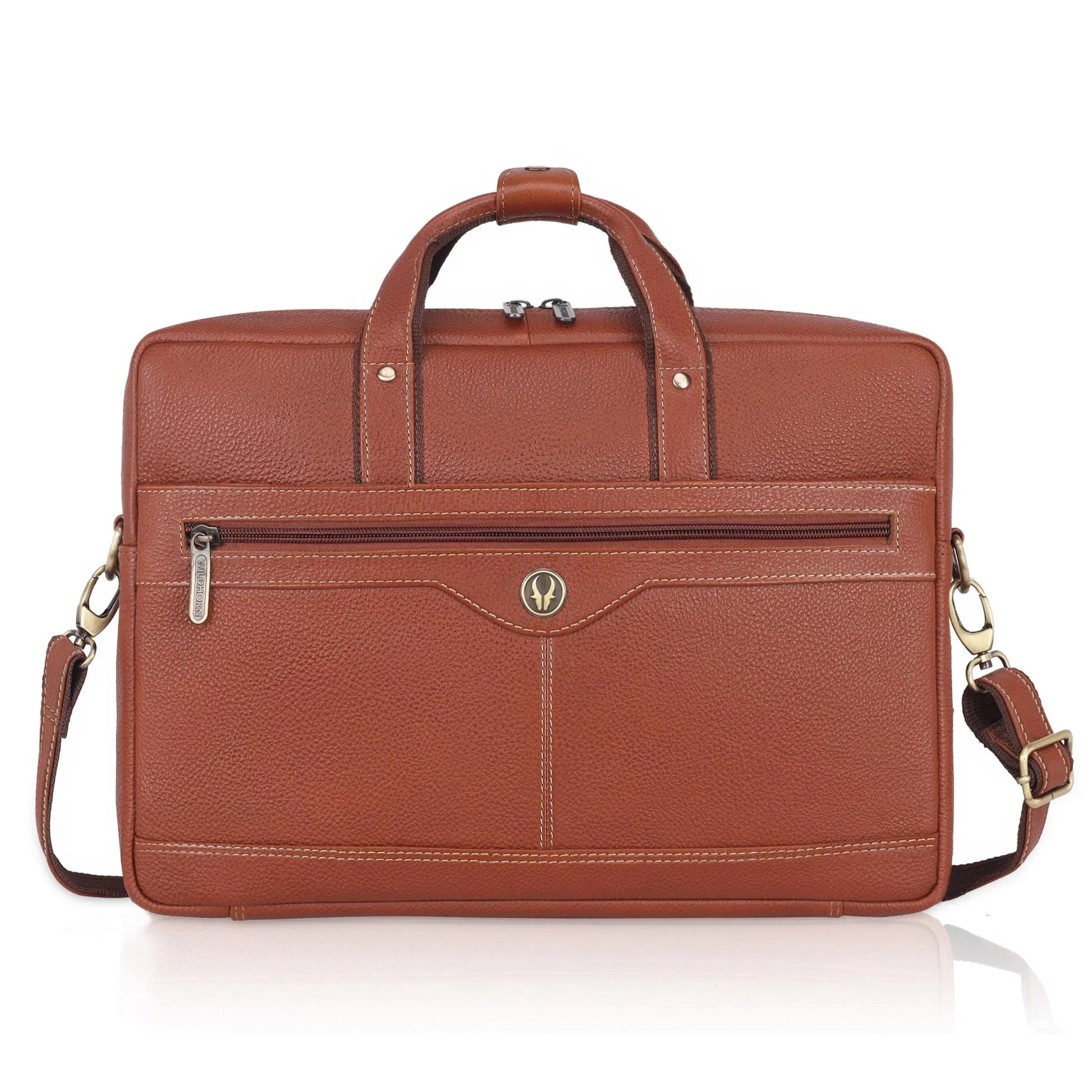 BEXLEY Leather Laptop Messenger Bag for Men - WILDHORN
