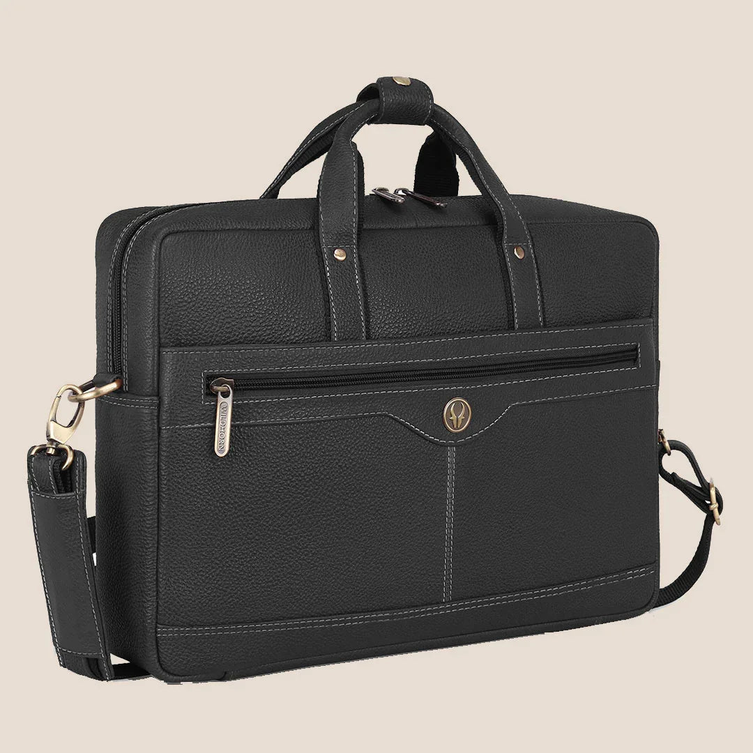 BEXLEY Leather Laptop Messenger Bag for Men - WILDHORN
