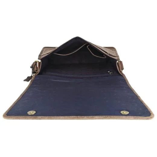 BOLTON Leather Messenger Bag for Men - WILDHORN