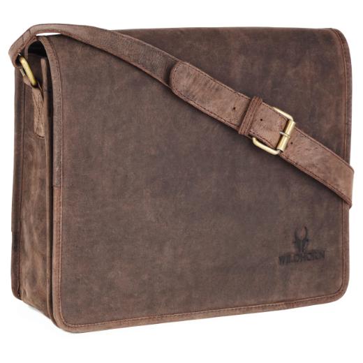 BOLTON Leather Messenger Bag for Men - WILDHORN