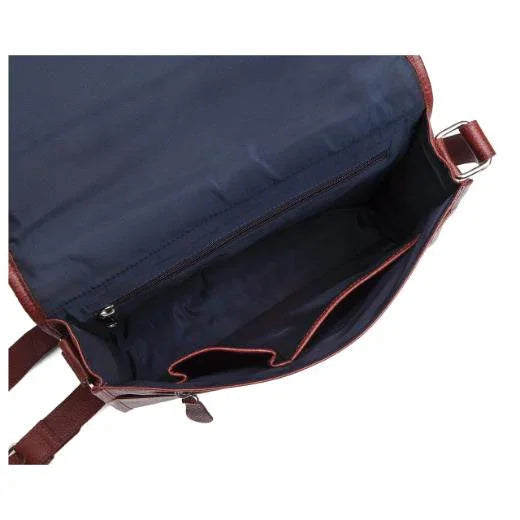 BOLTON Leather Messenger Bag for Men - WILDHORN