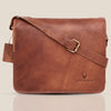 BOLTON Leather Messenger Bag for Men - WILDHORN