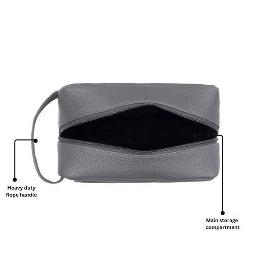 BONAVISTA Leather Toiletry Bag For Men & Women - WILDHORN