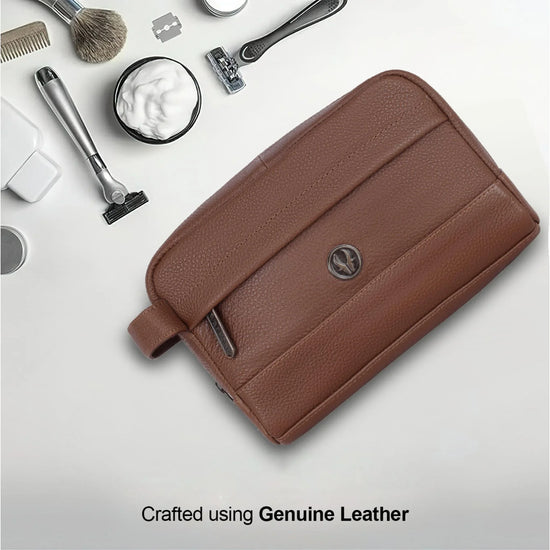 BONAVISTA Leather Toiletry Bag For Men & Women - WILDHORN