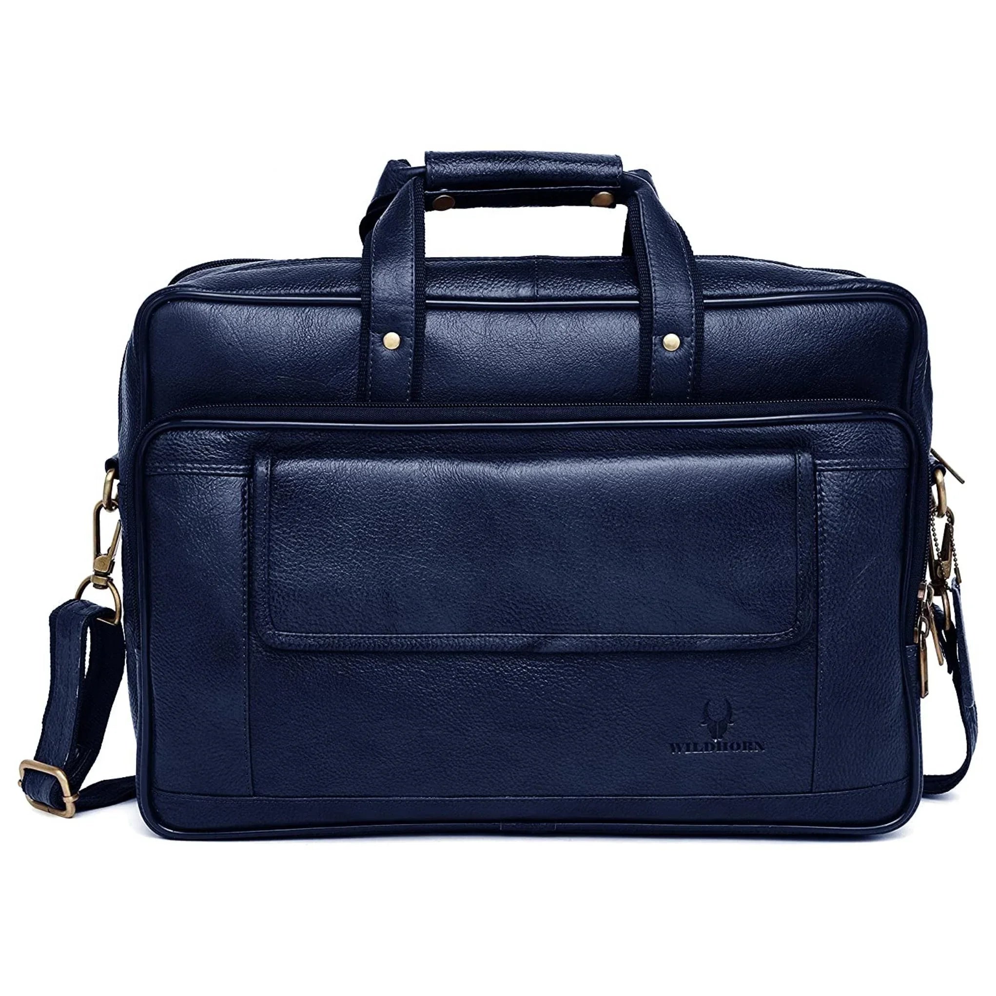BRADFORD Leather Laptop Messenger Bag for Men – WILDHORN