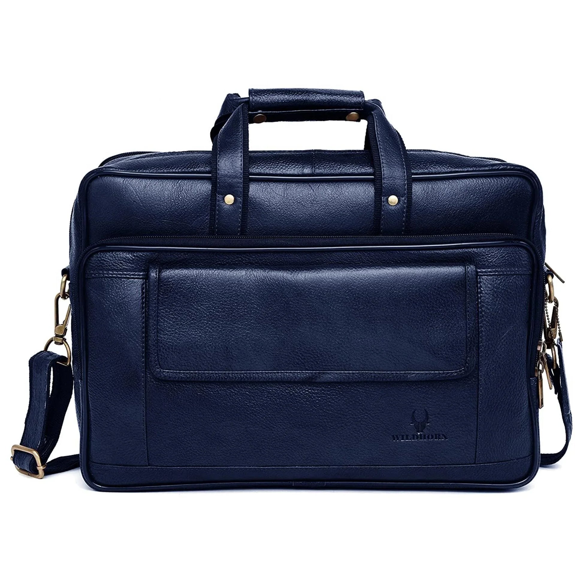 BRADFORD Leather Laptop Messenger Bag for Men - WILDHORN