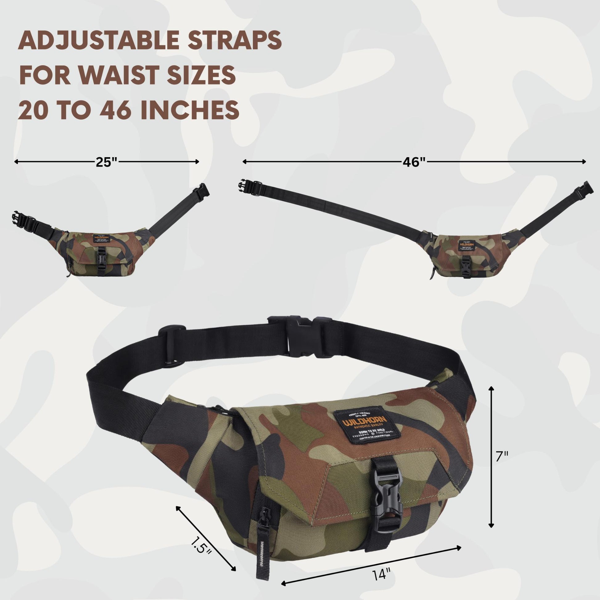 BRAMPTON Waist Bag for Men Women - WILDHORN