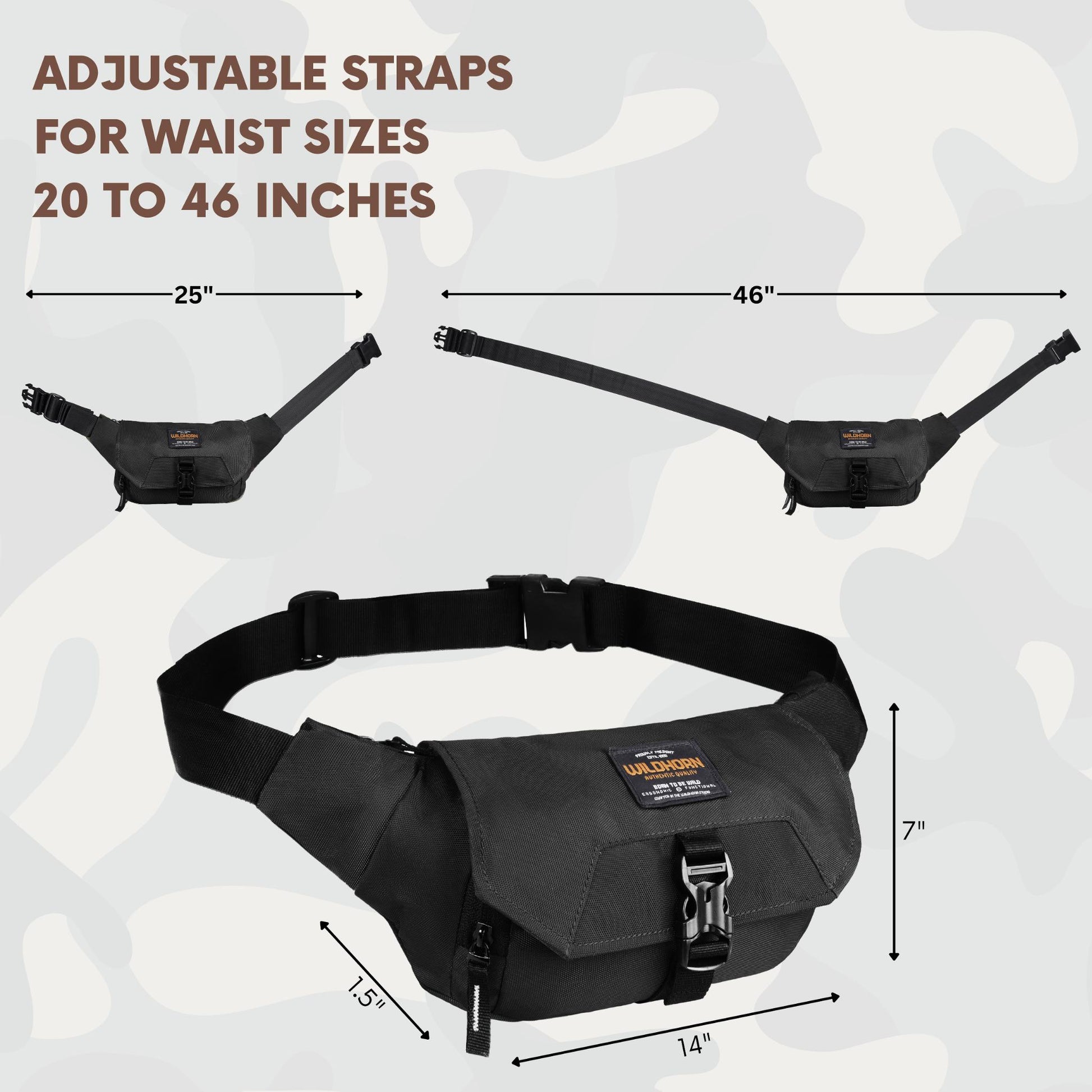 BRAMPTON Waist Bag for Men Women - WILDHORN