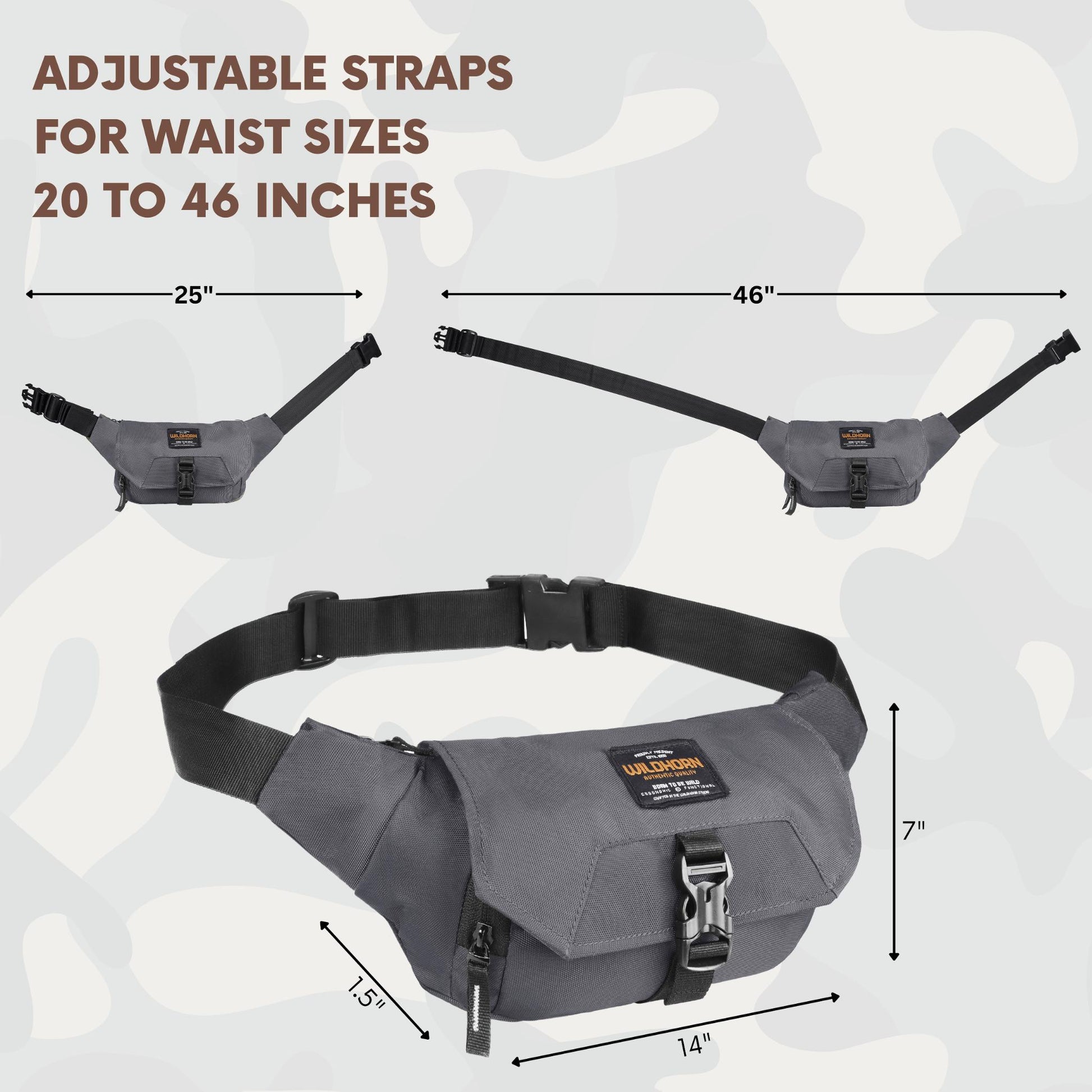BRAMPTON Waist Bag for Men Women - WILDHORN