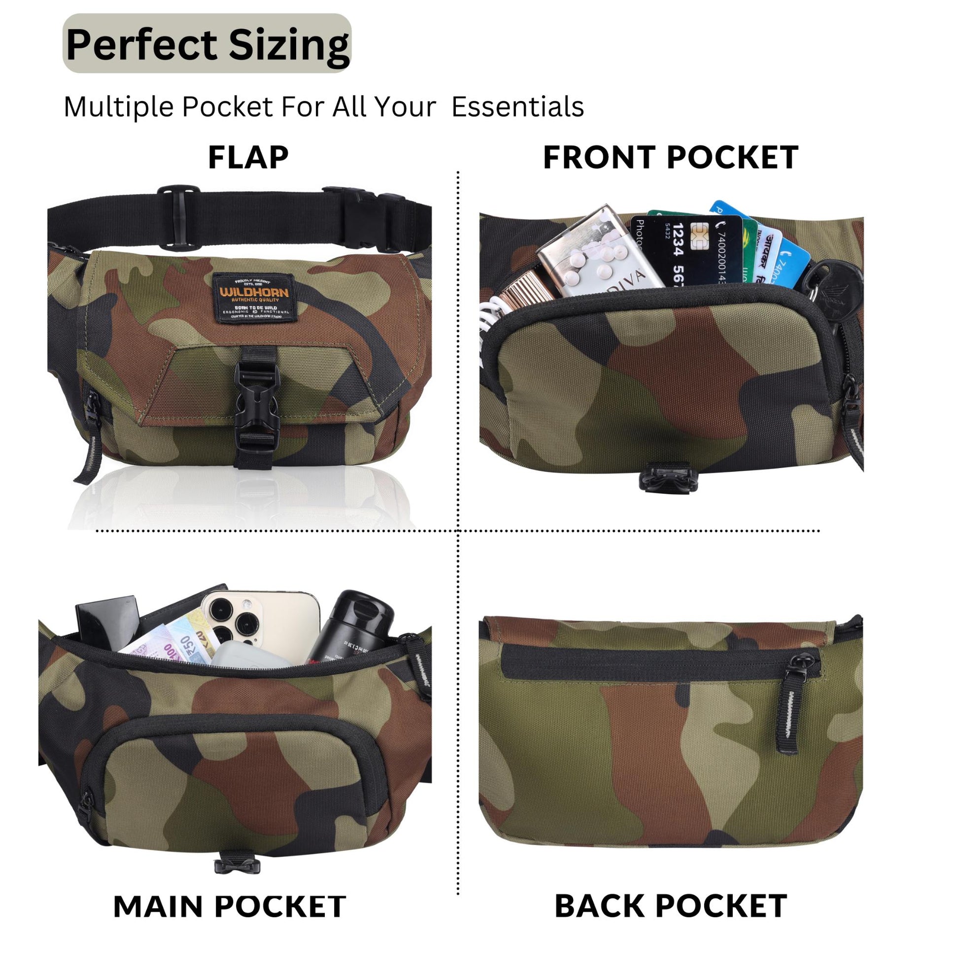 BRAMPTON Waist Bag for Men Women - WILDHORN