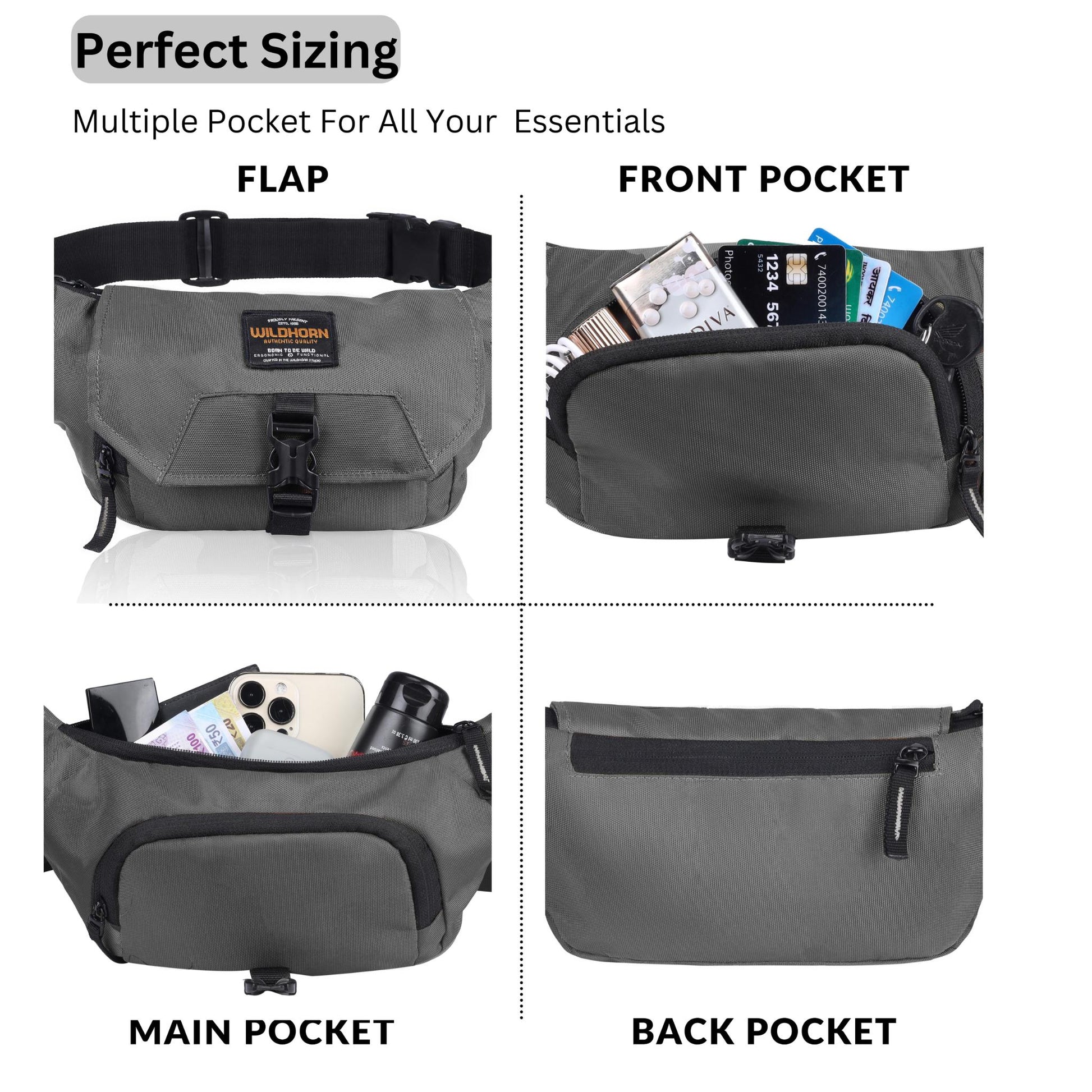 BRAMPTON Waist Bag for Men Women - WILDHORN