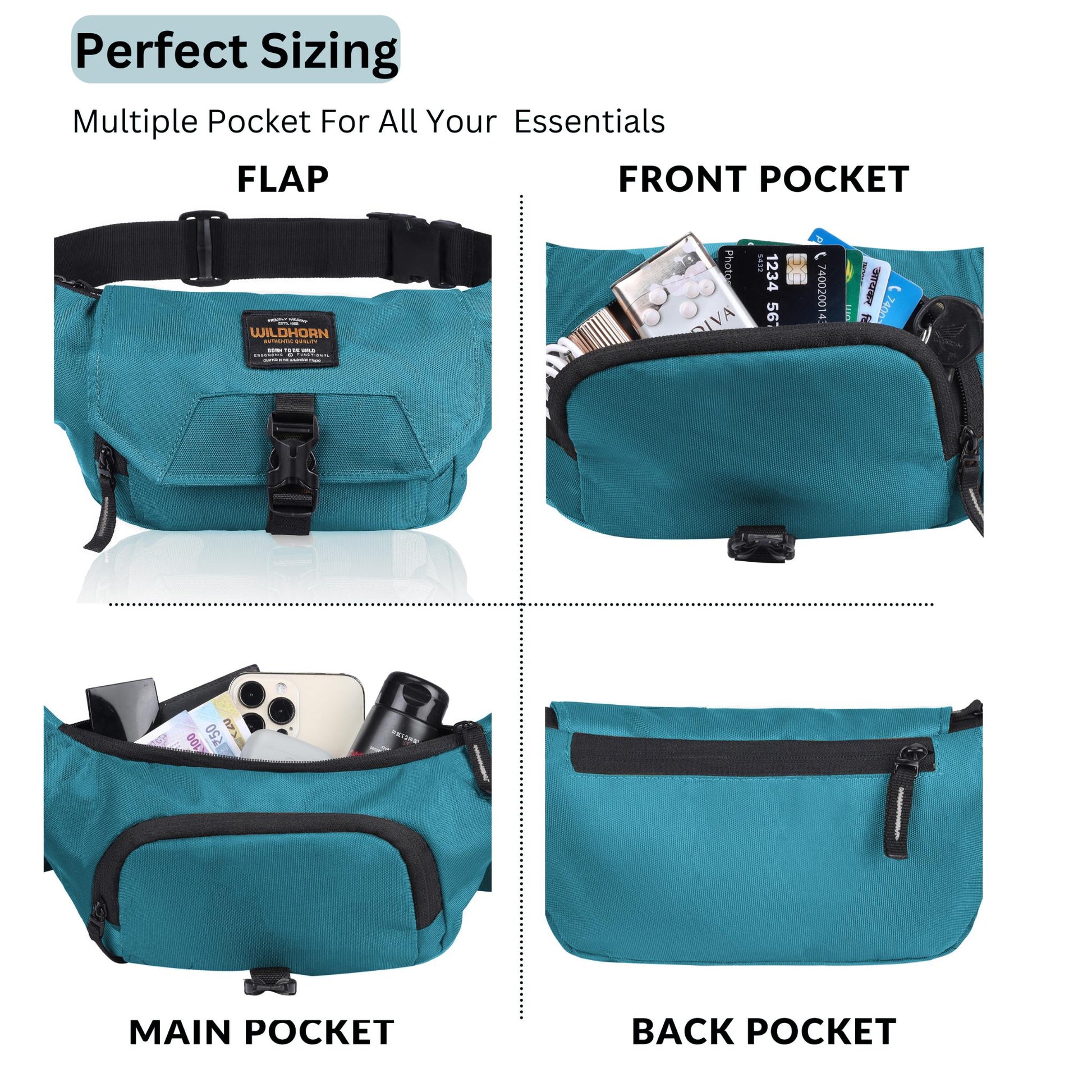 BRAMPTON Waist Bag for Men Women - WILDHORN