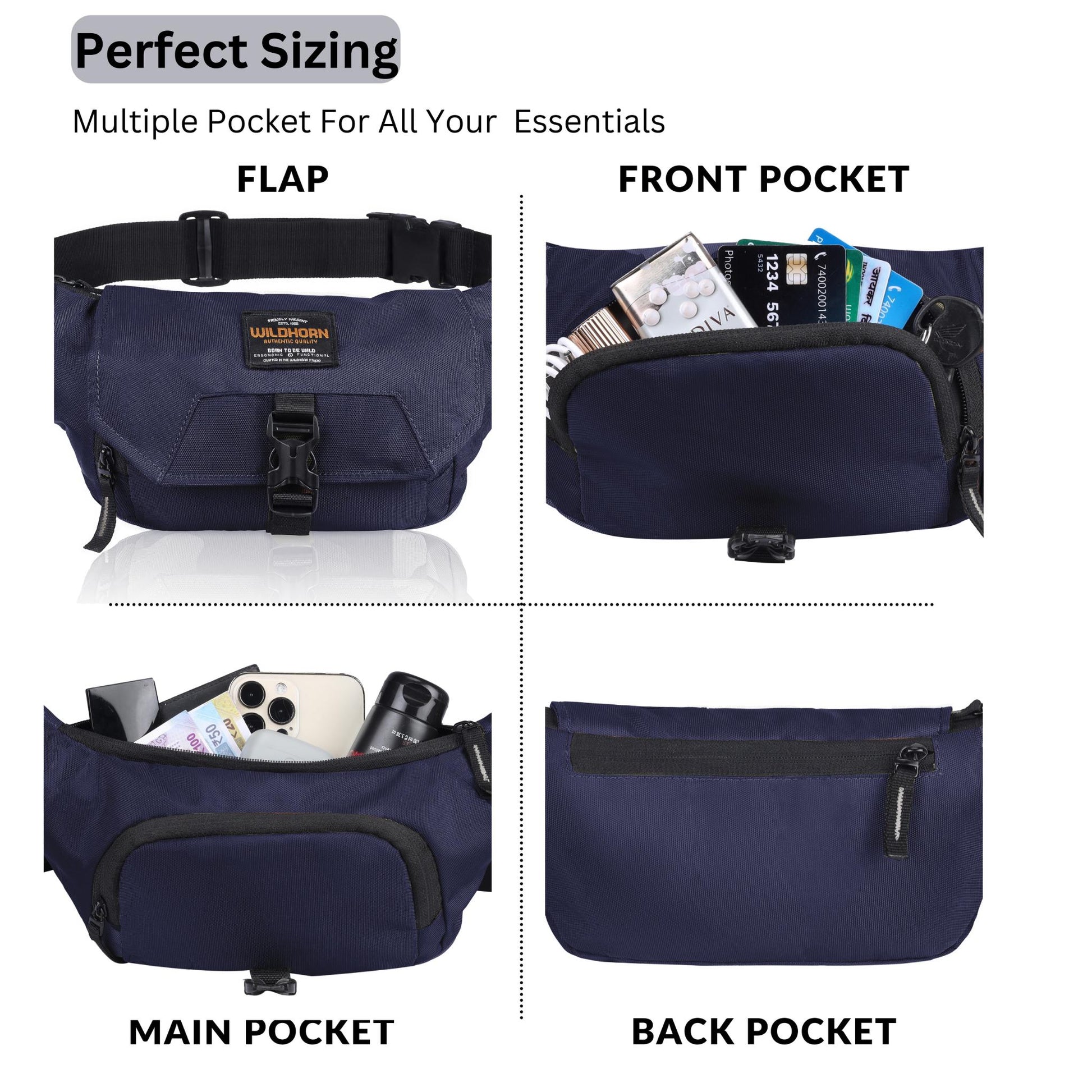 BRAMPTON Waist Bag for Men Women - WILDHORN