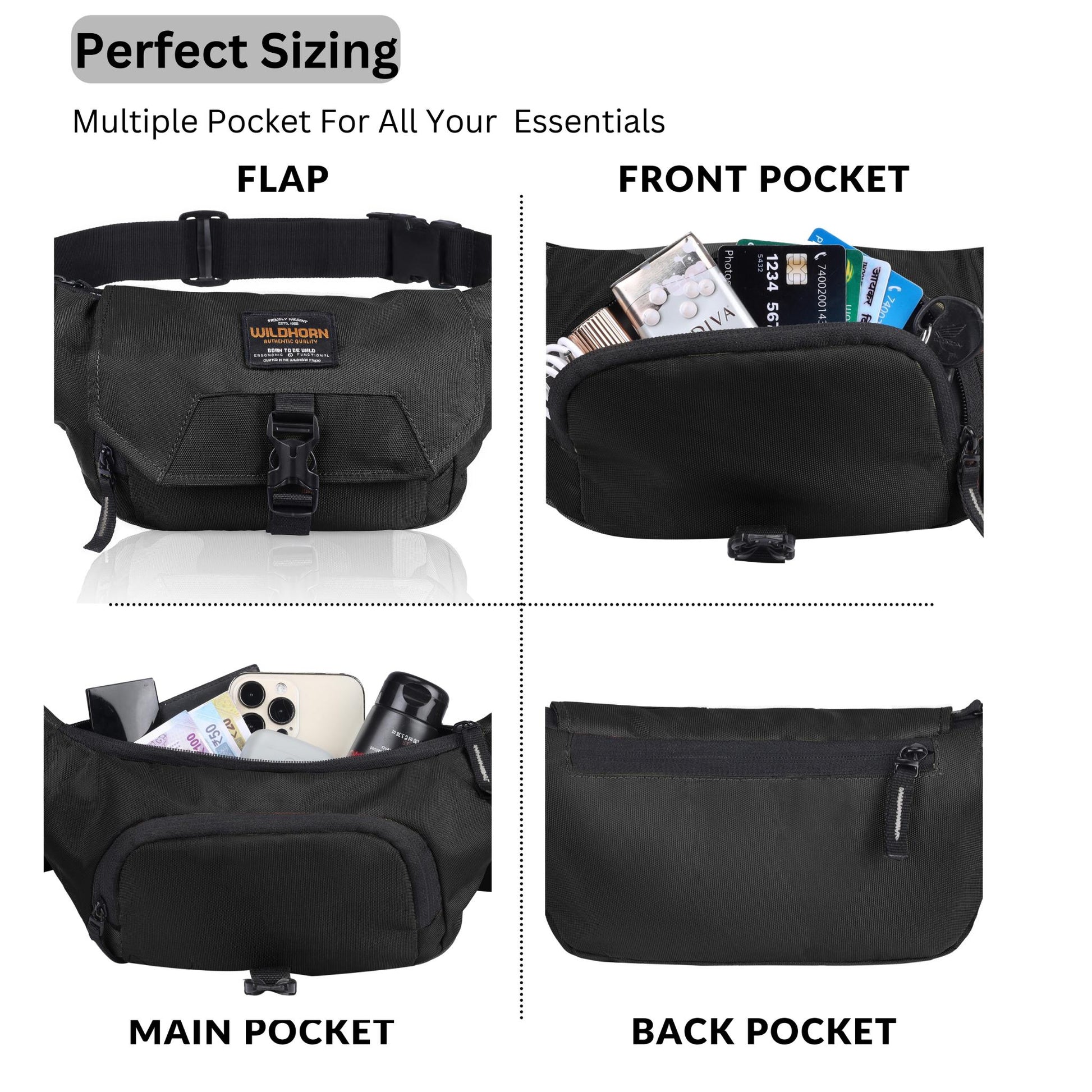 BRAMPTON Waist Bag for Men Women - WILDHORN