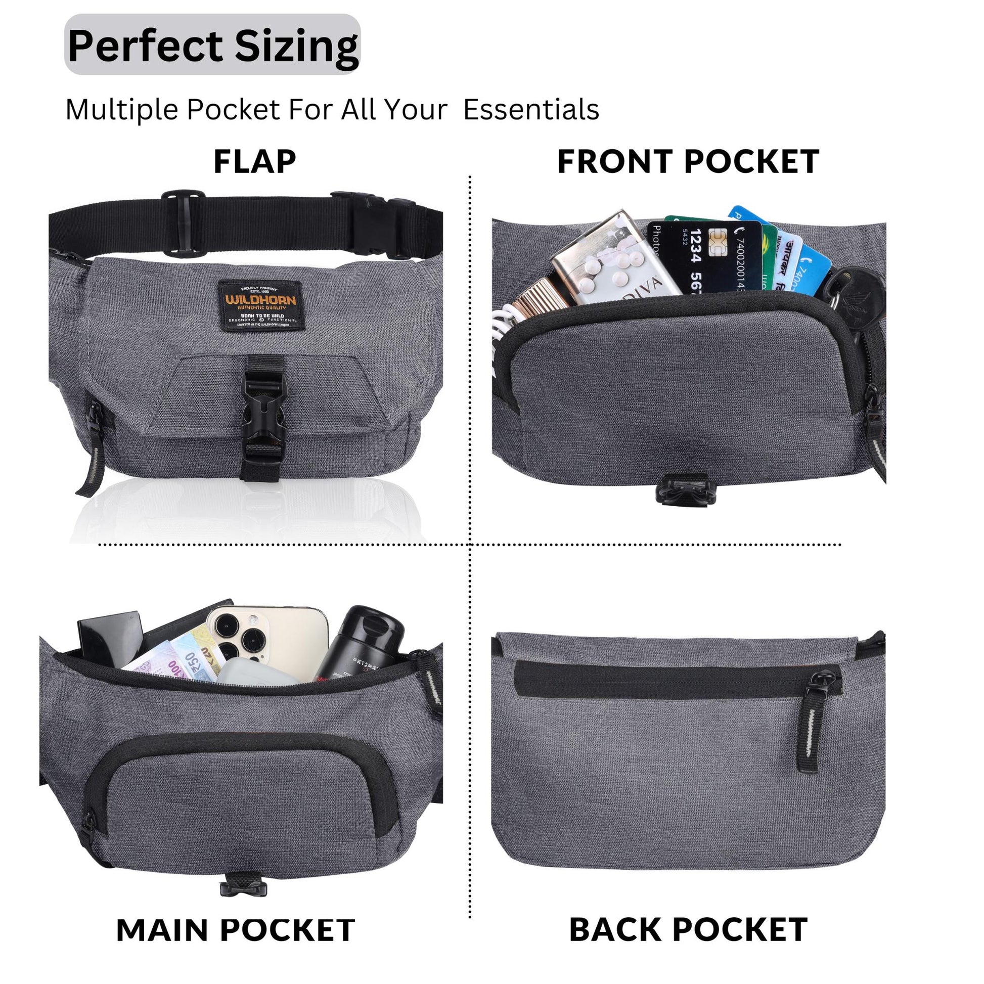BRAMPTON Waist Bag for Men Women - WILDHORN