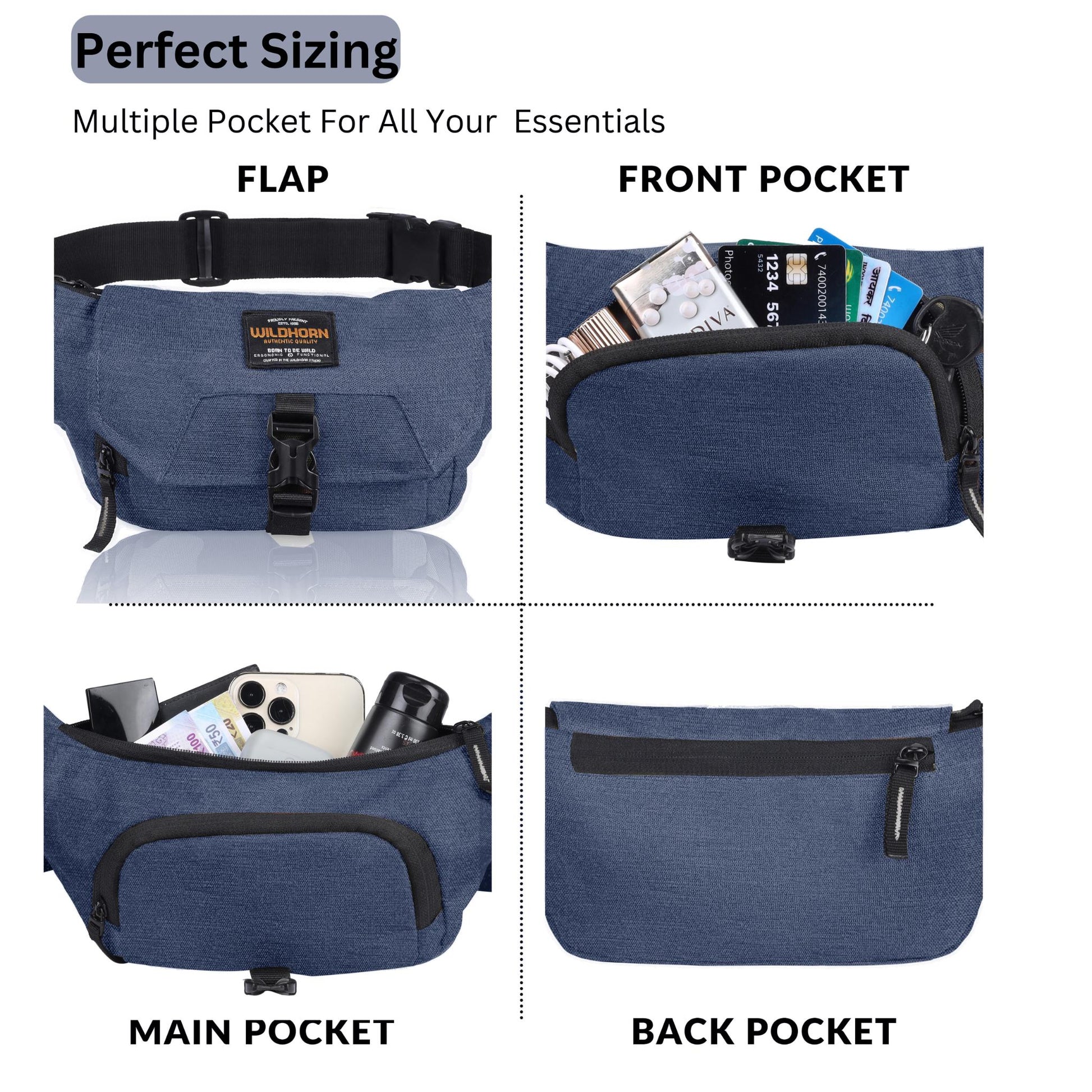BRAMPTON Waist Bag for Men Women - WILDHORN