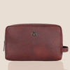 BRANDON Leather Toiletry Bag For Men & Women - WILDHORN