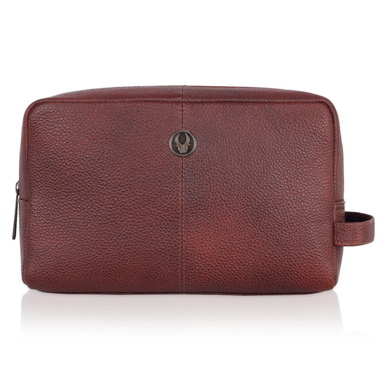 BRANDON Leather Toiletry Bag For Men & Women - WILDHORN