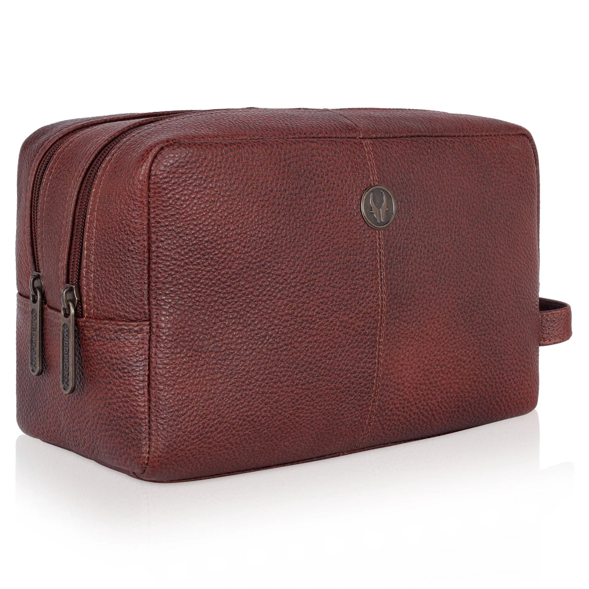 BRANDON Leather Toiletry Bag For Men & Women - WILDHORN