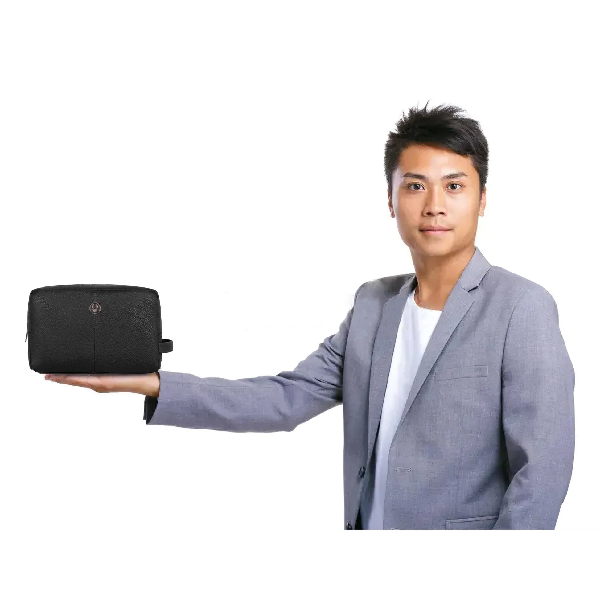 BRANDON Leather Toiletry Bag For Men & Women - WILDHORN