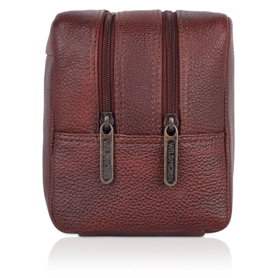 BRANDON Leather Toiletry Bag For Men & Women - WILDHORN