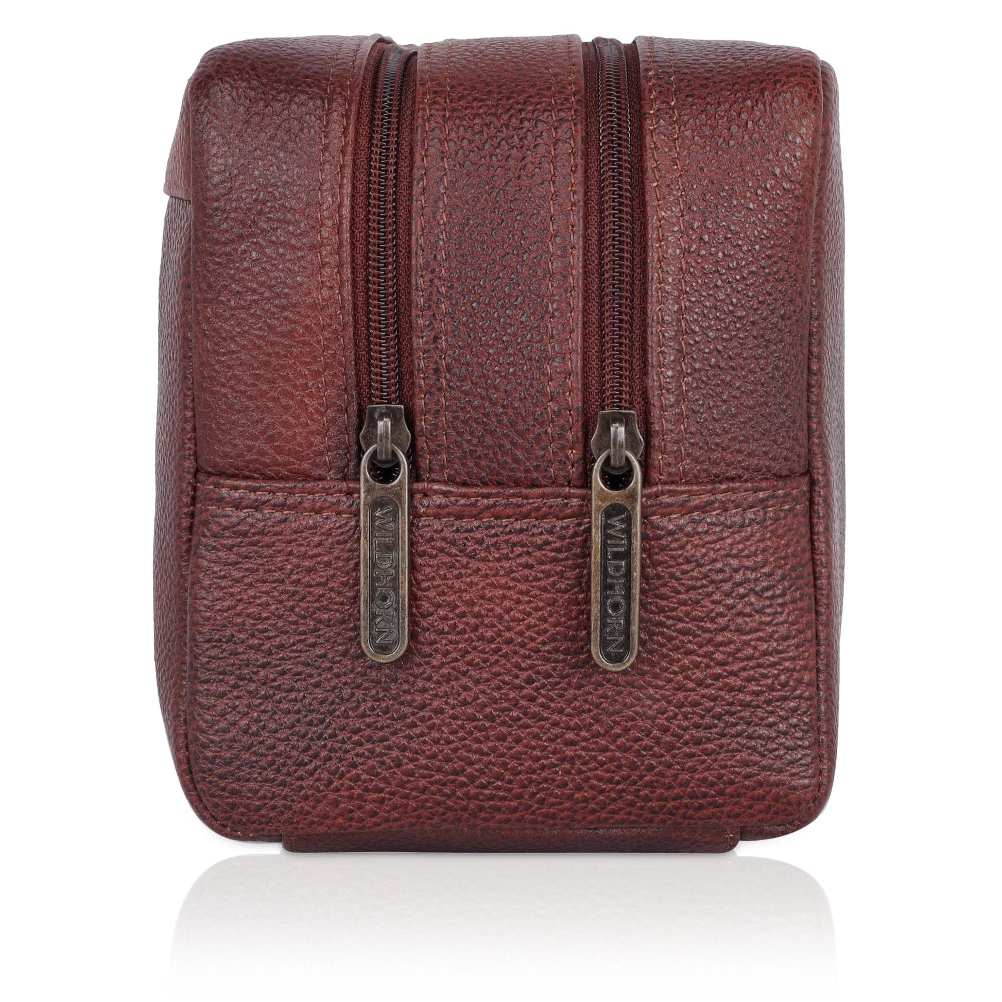BRANDON Leather Toiletry Bag For Men & Women - WILDHORN