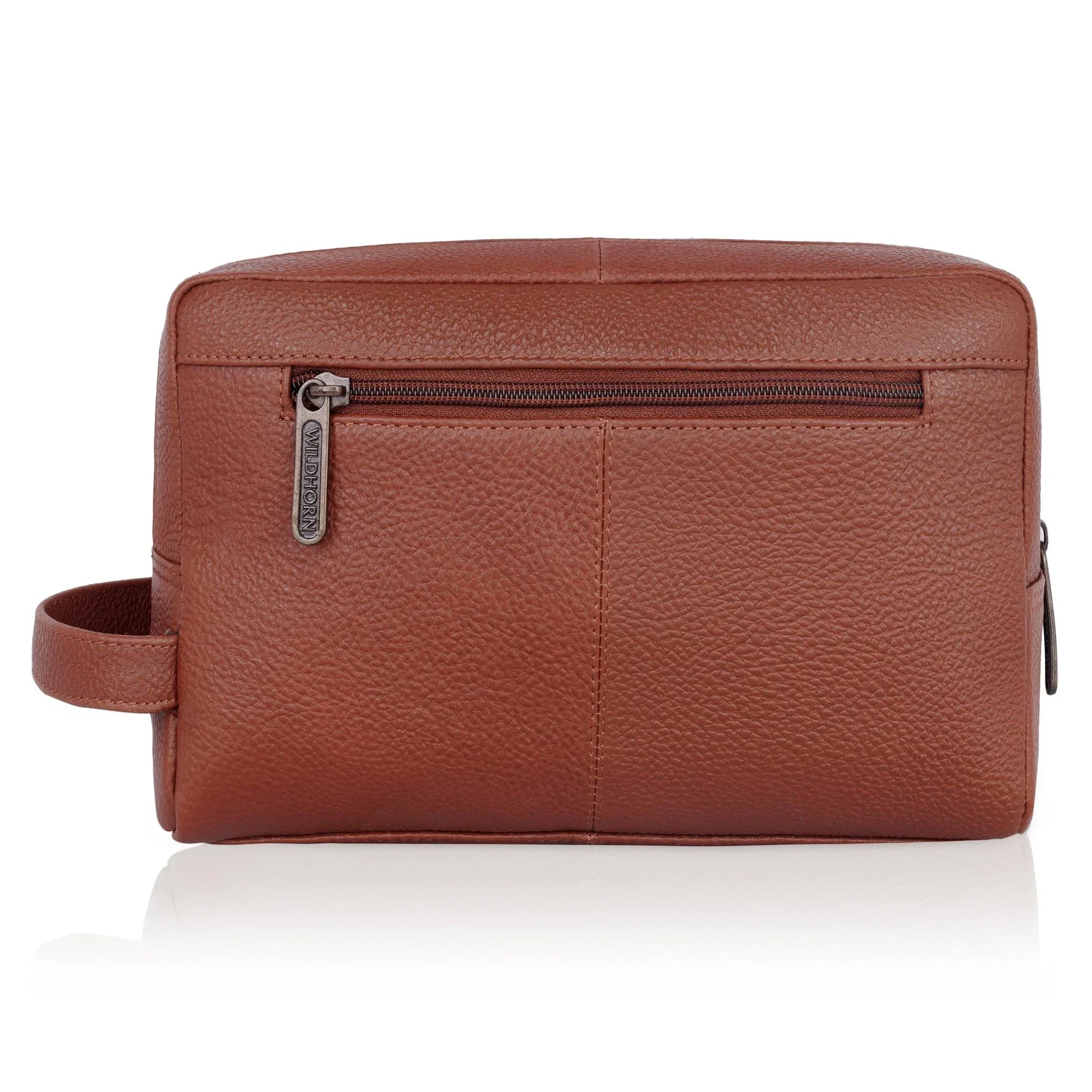 BRANDON Leather Toiletry Bag For Men & Women - WILDHORN