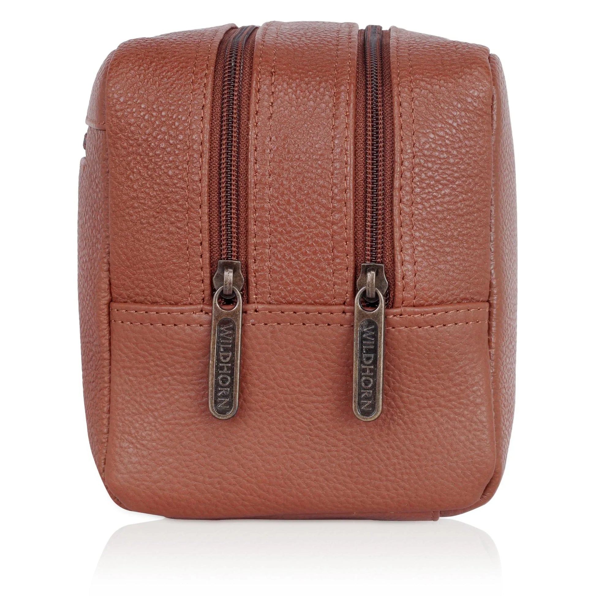 BRANDON Leather Toiletry Bag For Men & Women - WILDHORN