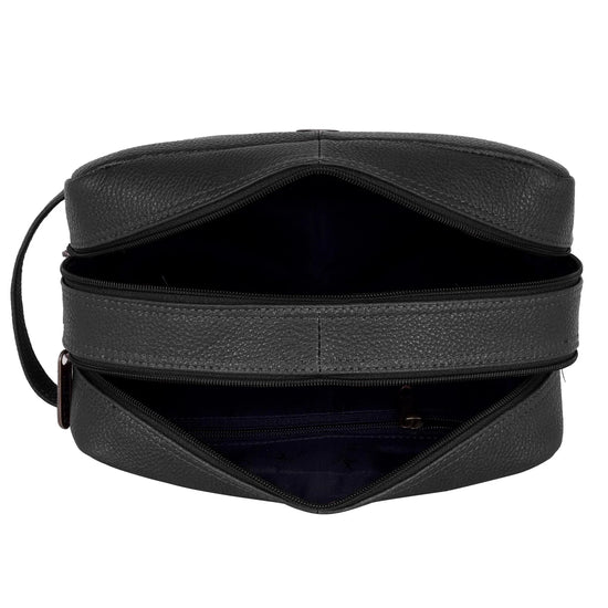 BRANDON Leather Toiletry Bag For Men & Women - WILDHORN