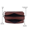 BRANDON Leather Toiletry Bag For Men & Women - WILDHORN